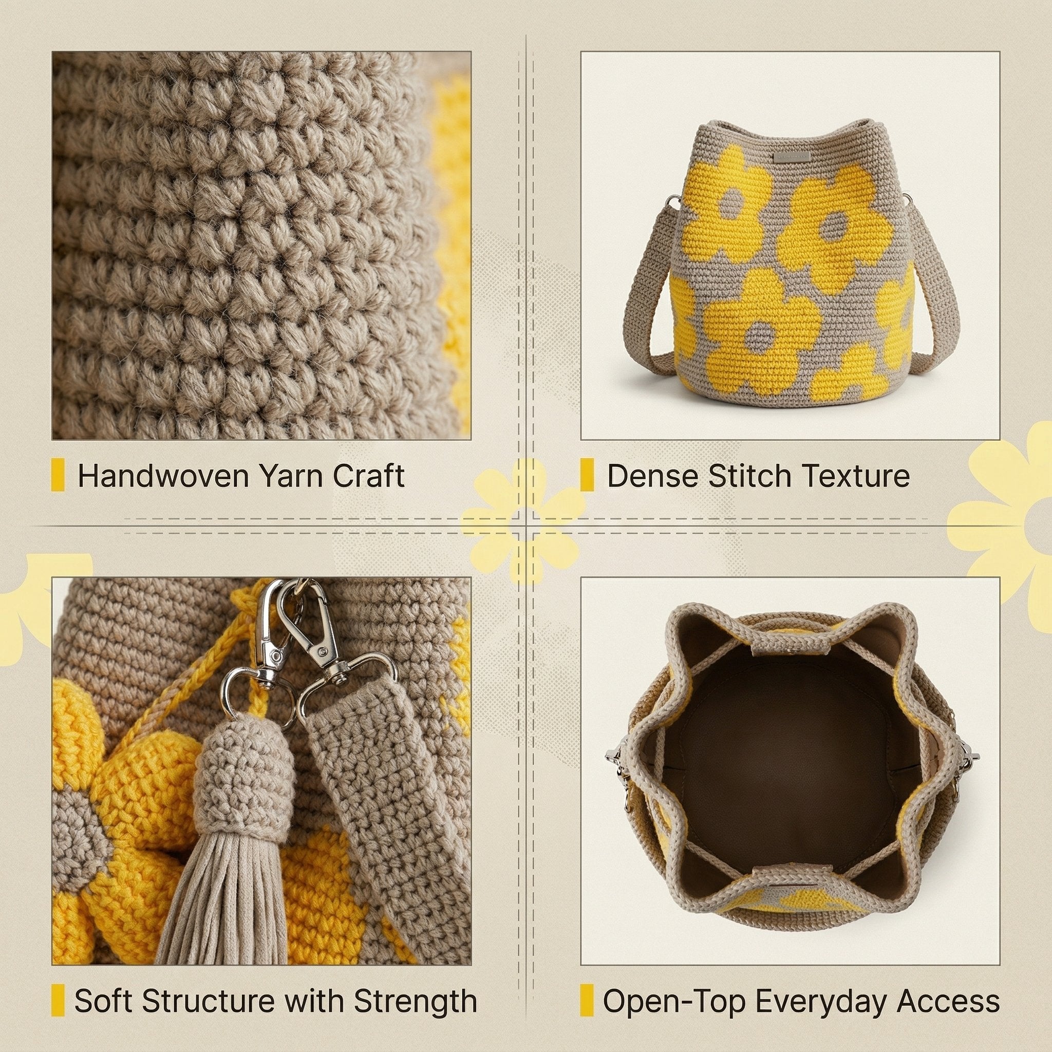 Maribel – Handcrafted Crochet Floral Tote Bag