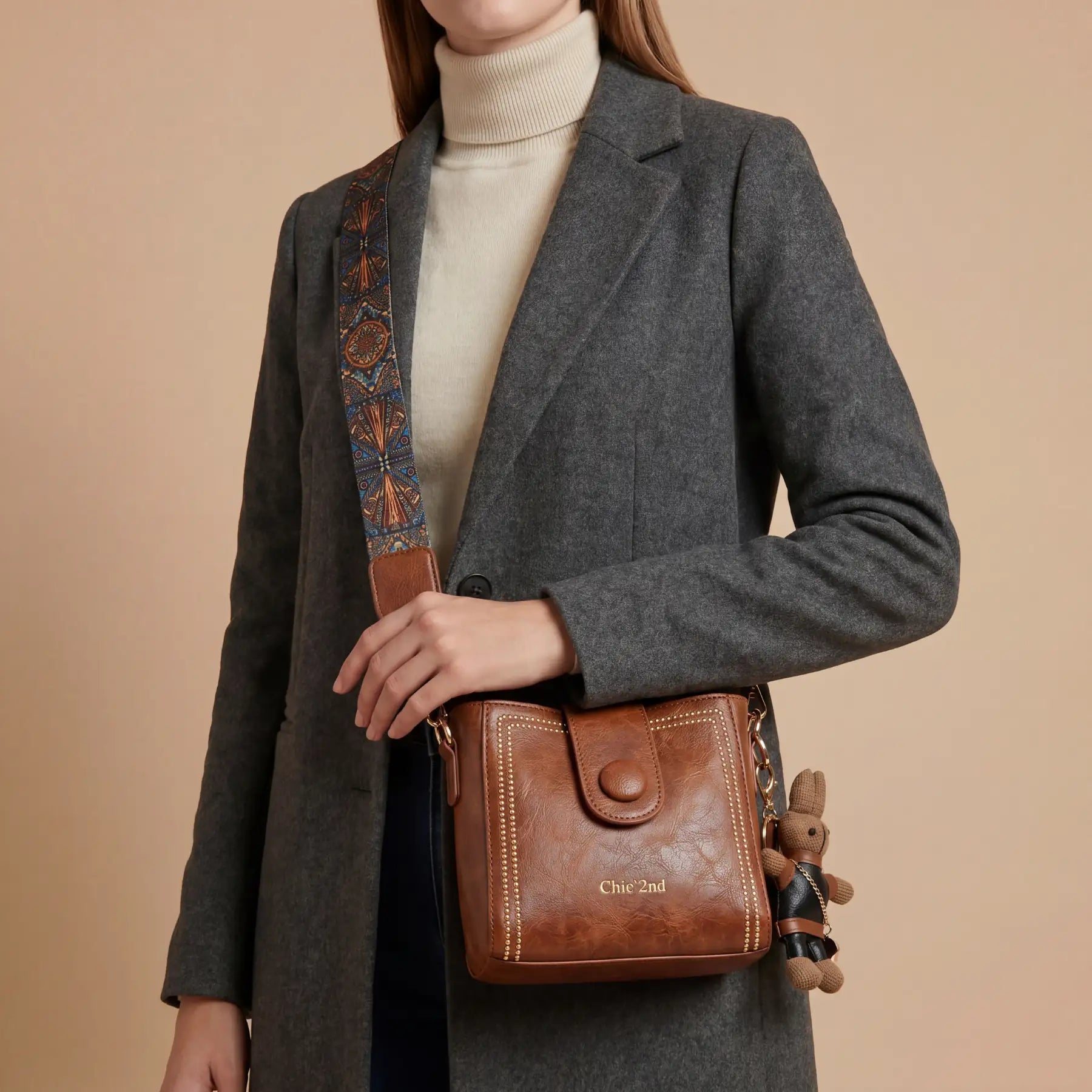 Clover – Vintage Satchel Handbag with Free Charm