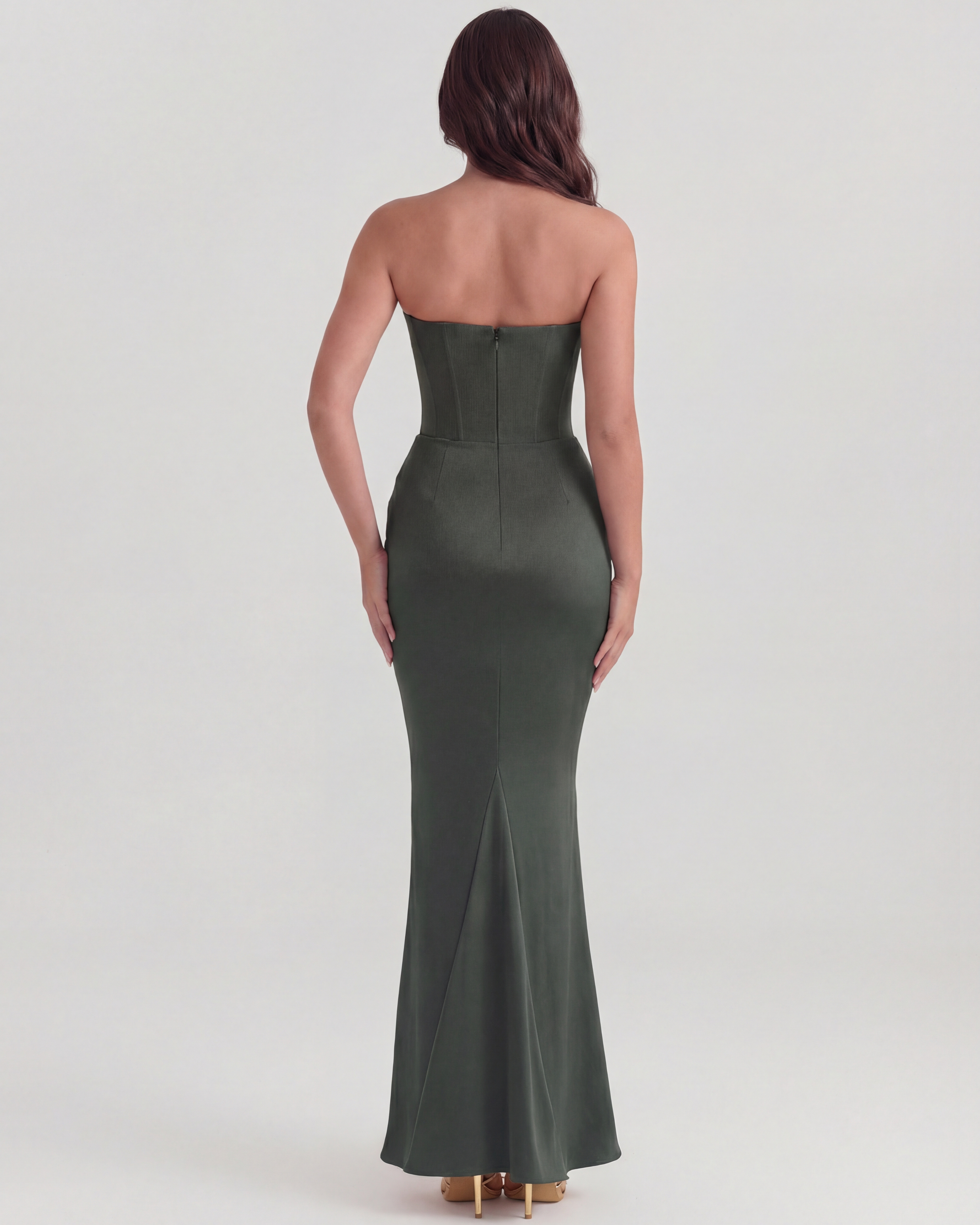 Leah - Corset Maxi Occasion Dress