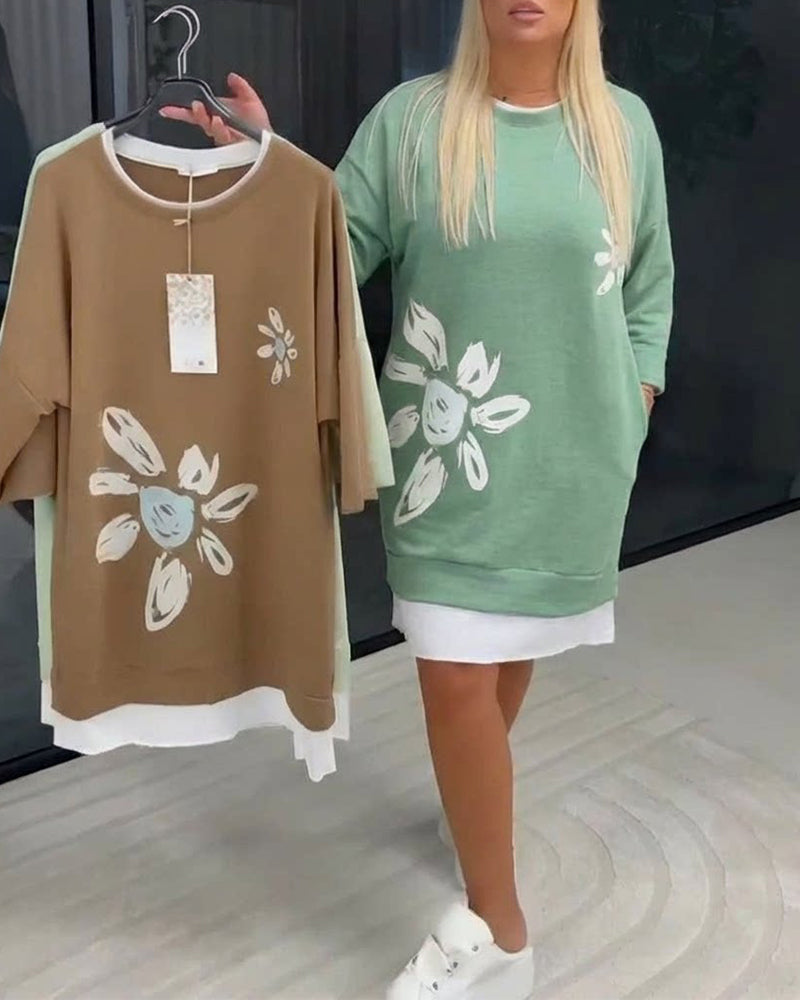 Celandine - Casual Cotton Knee-Length Dress