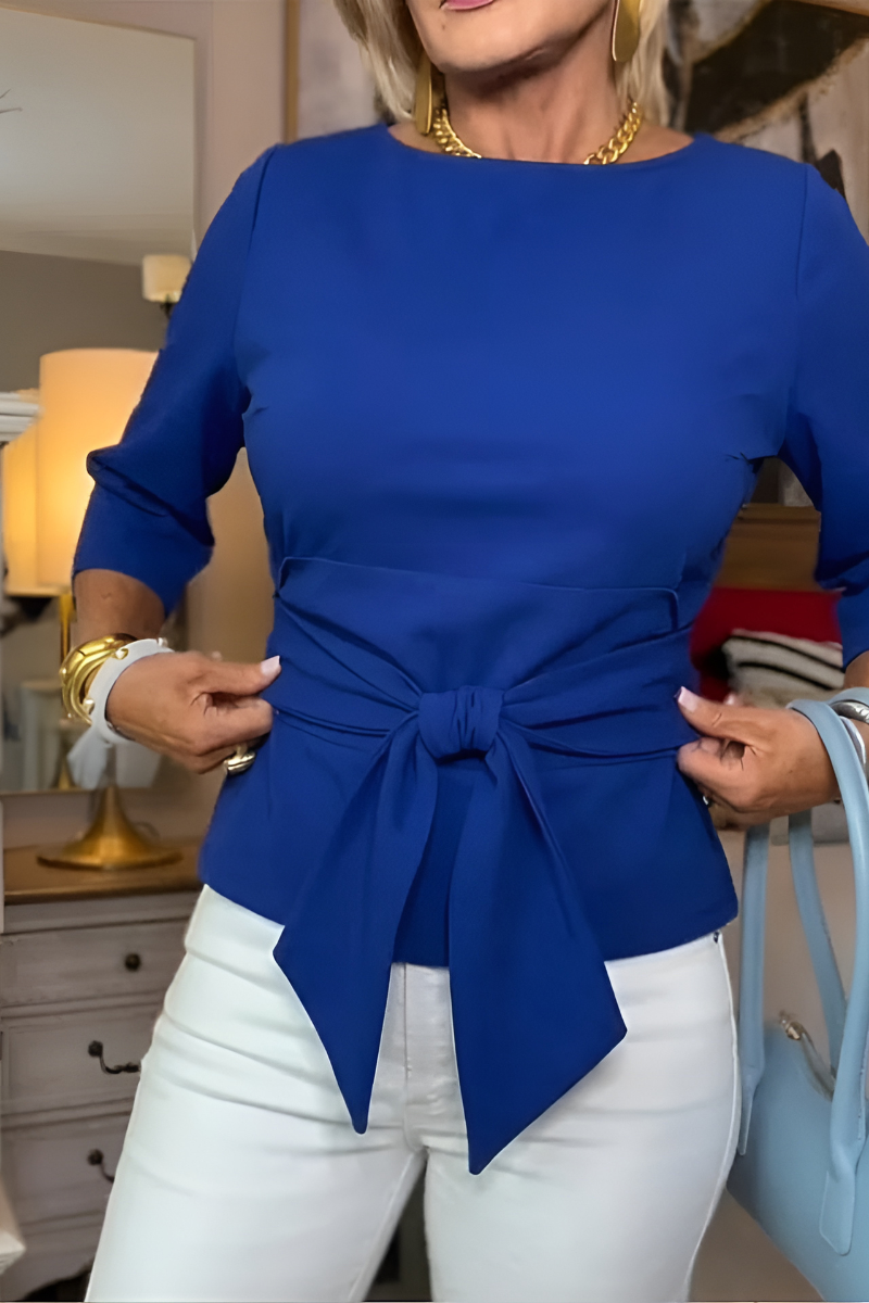 Halcyon - Tie Waist Elegant Top