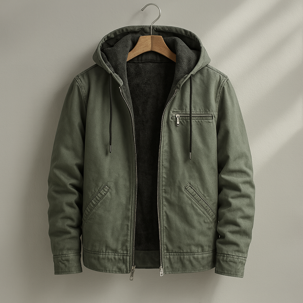 Percy – Canvas Jacket with Sherpa Lining