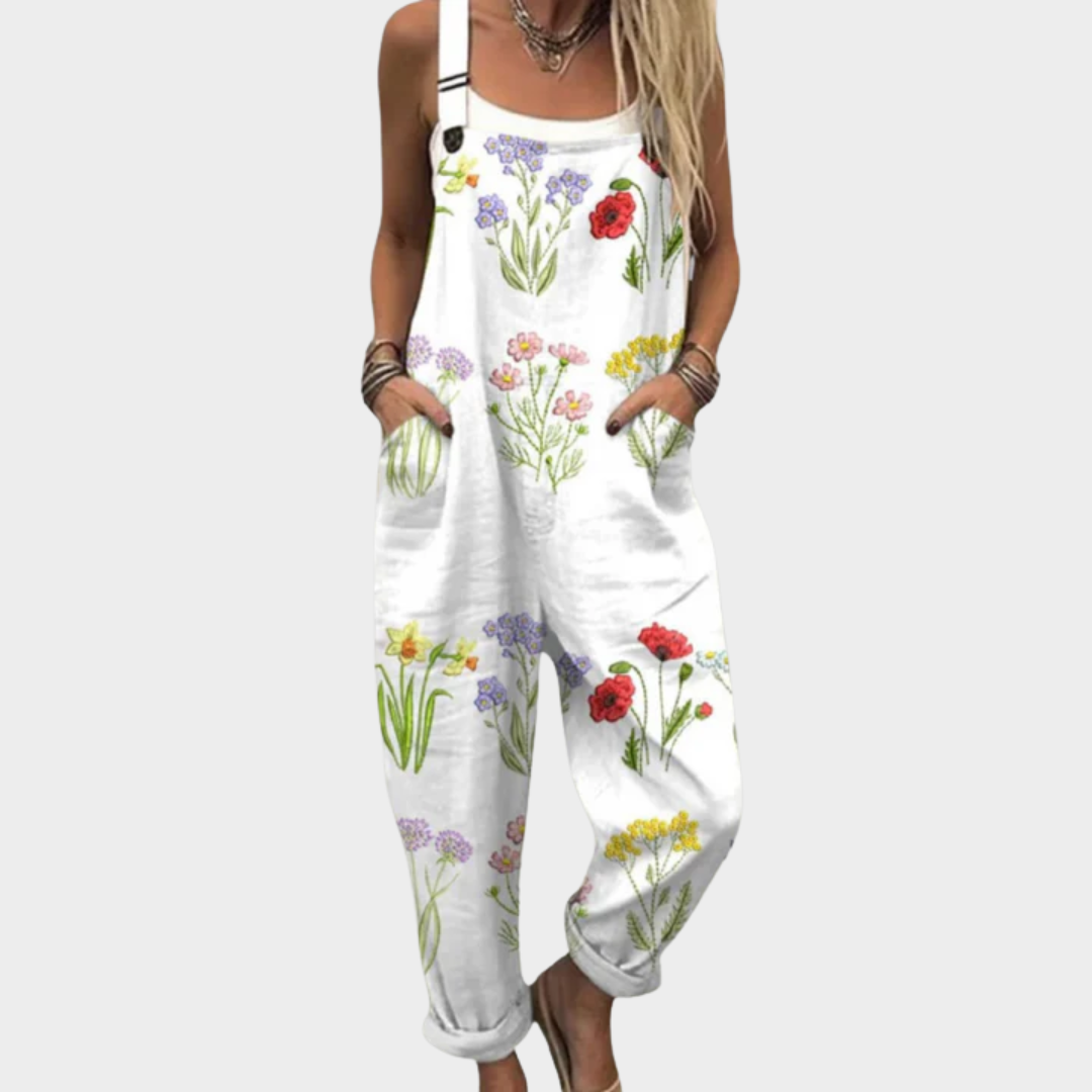 Josephine - Comfortable Printed Dungarees