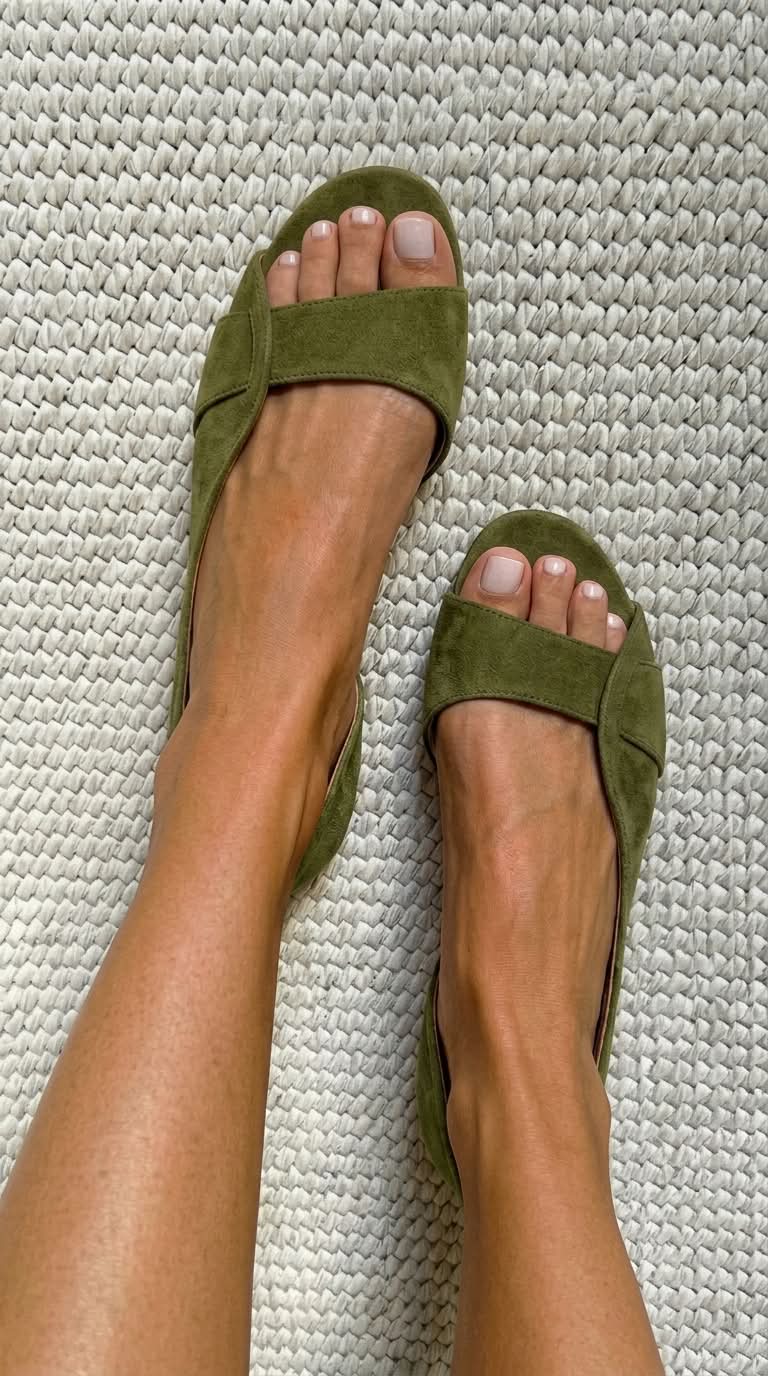 Petra – Suede Open-Toe Slingback Sandals