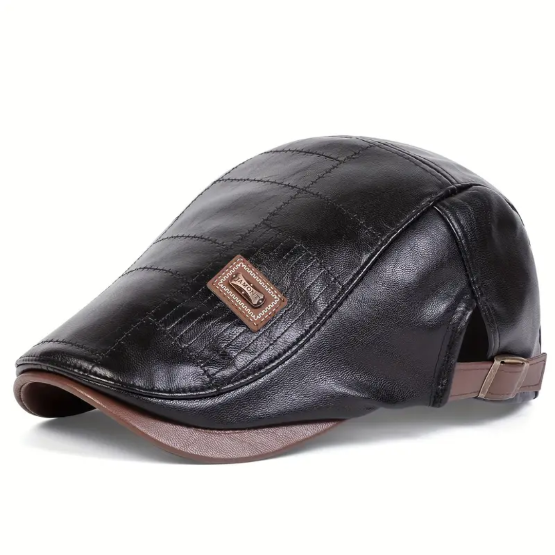 Thomas – Heritage Leather Flat Cap
