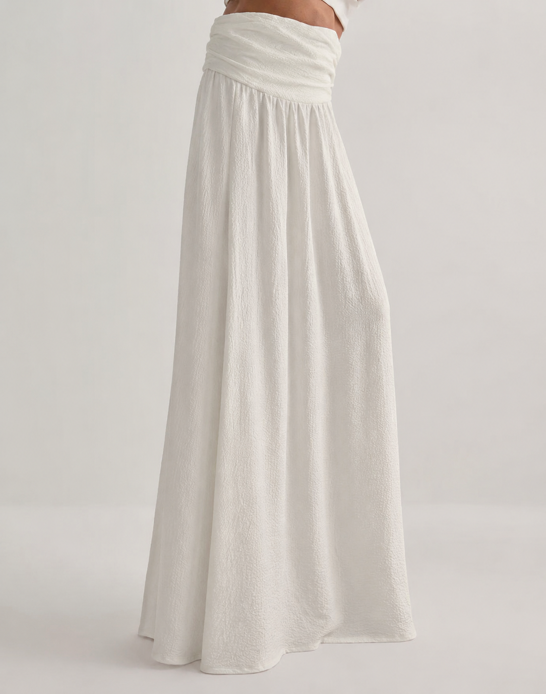 Juliette - Ruched Low-Rise Maxi Skirt