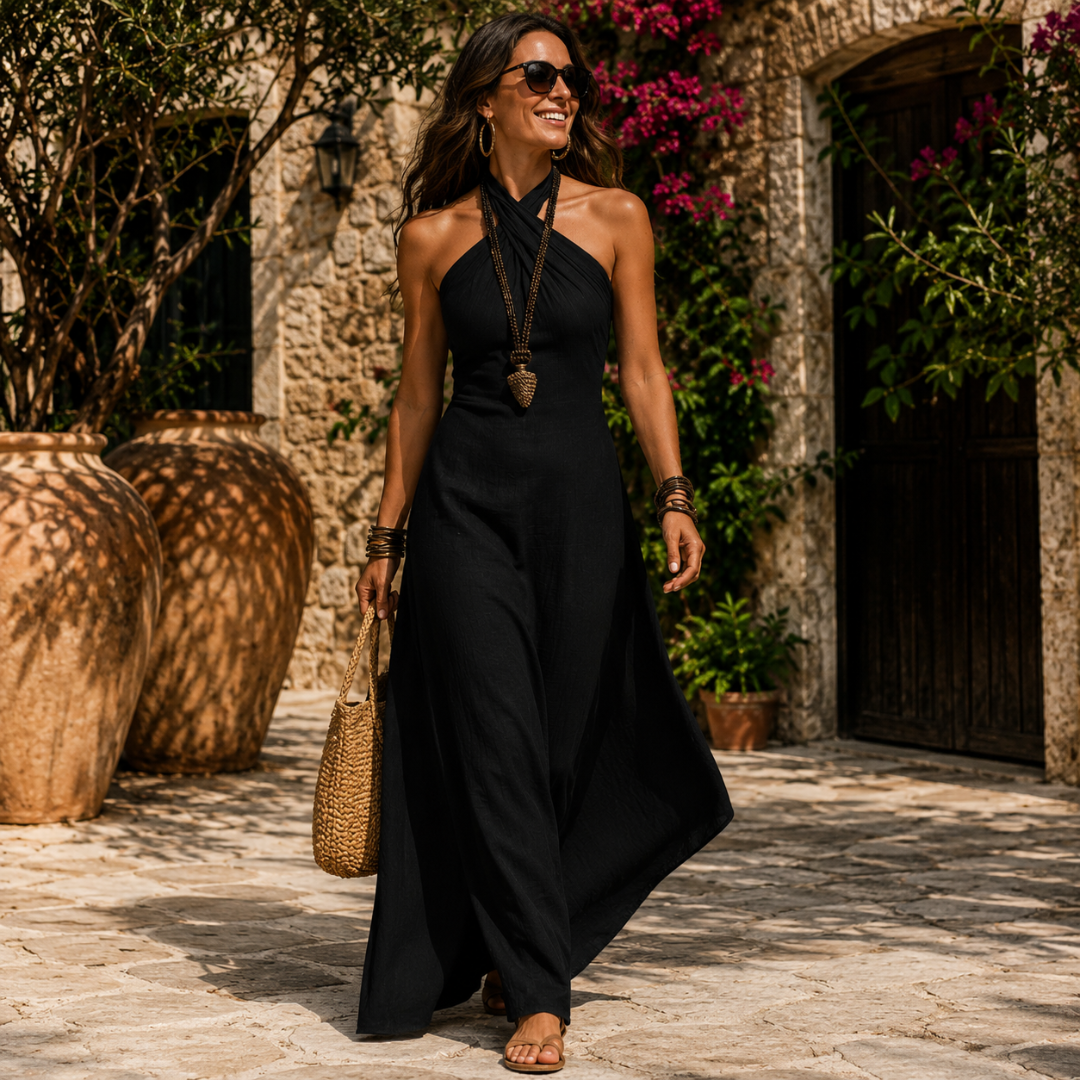 Carmen – Elegant Halterneck Maxi Dress