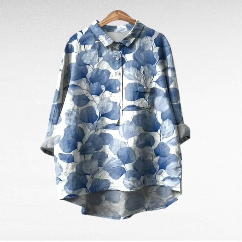 Keziah - Elegant Linen Summer Blouse