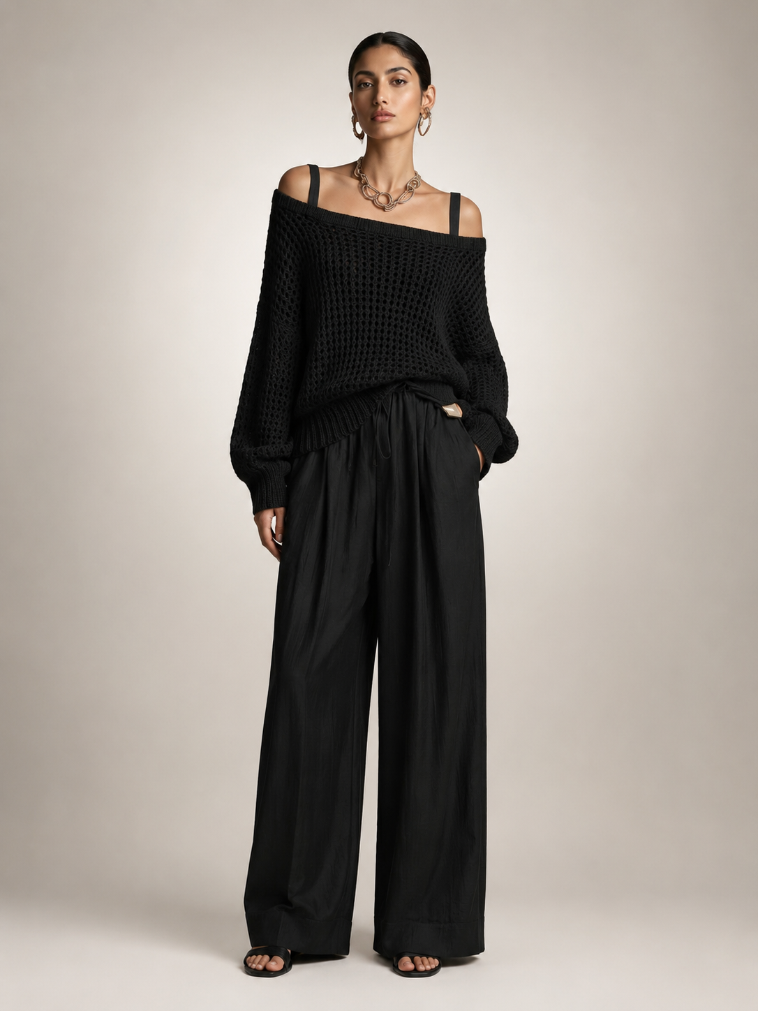 Ariana – Off-Shoulder Two-Piece Trouser Set