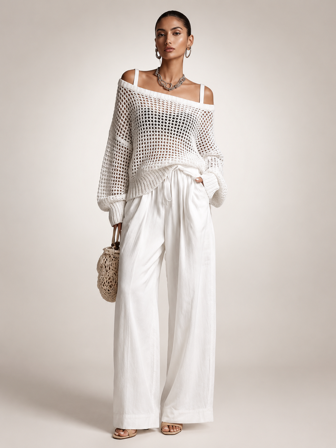 Ariana – Off-Shoulder Two-Piece Trouser Set