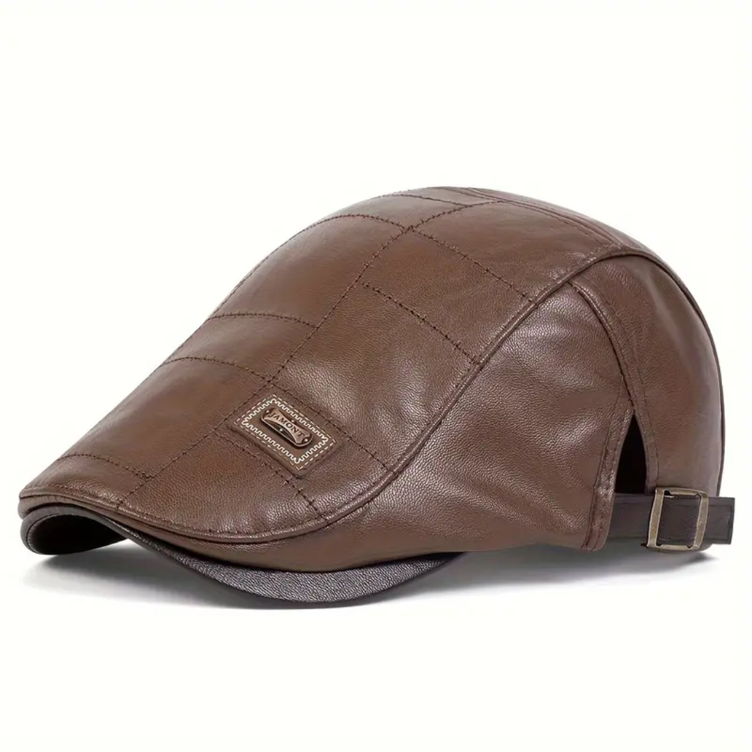 Thomas – Heritage Leather Flat Cap