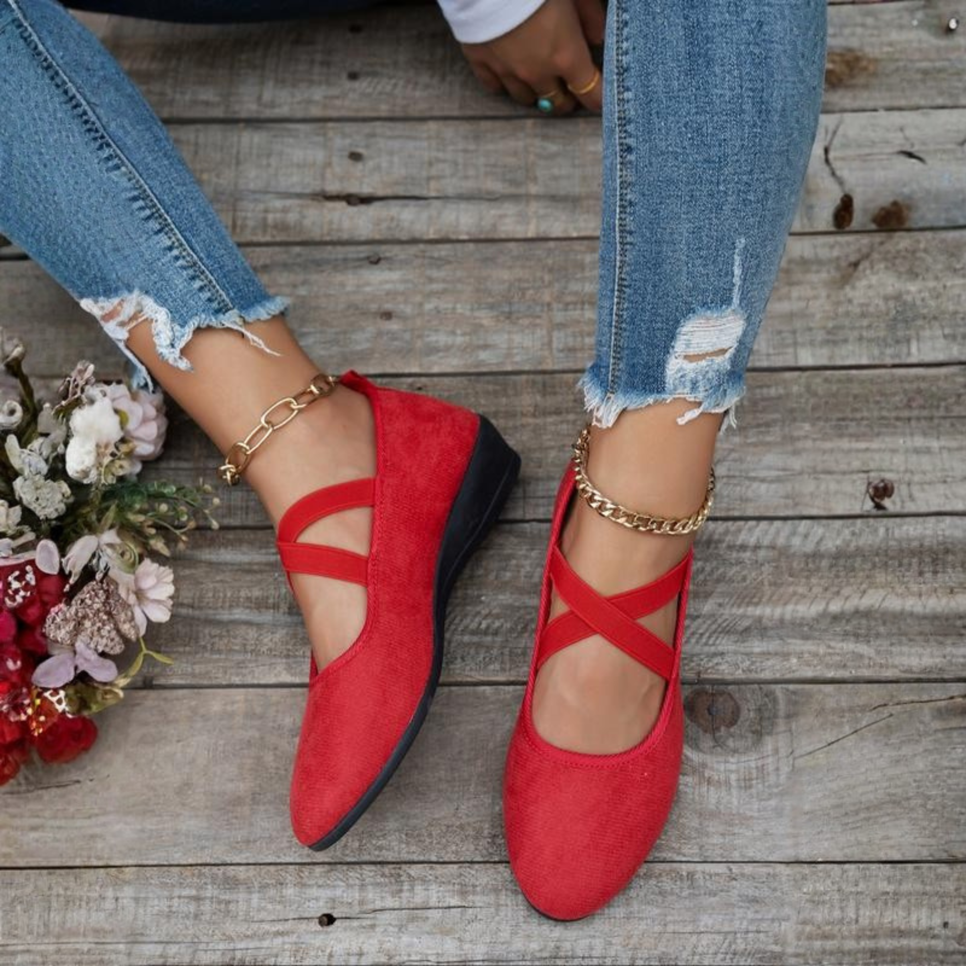 Philippa – Comfy Closed Wedge Slip-On Shoes