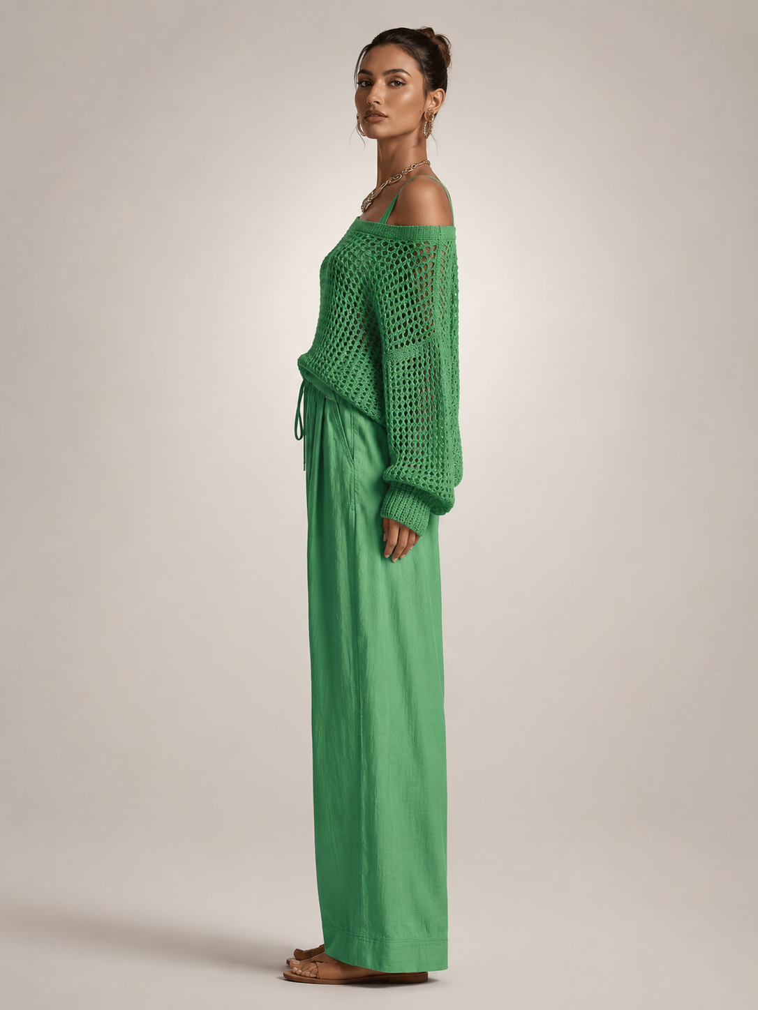 Ariana – Off-Shoulder Two-Piece Trouser Set