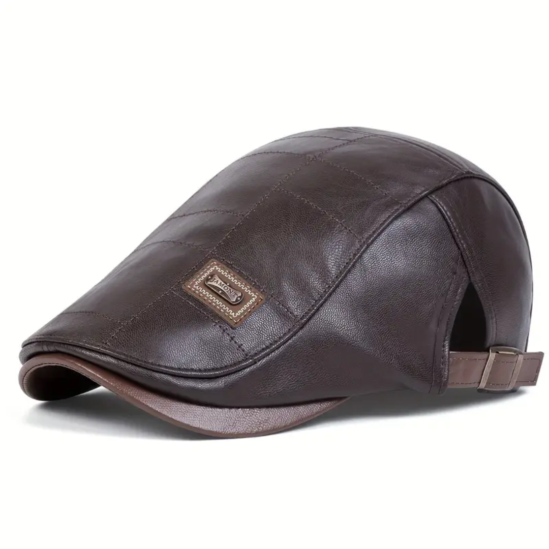 Thomas – Heritage Leather Flat Cap