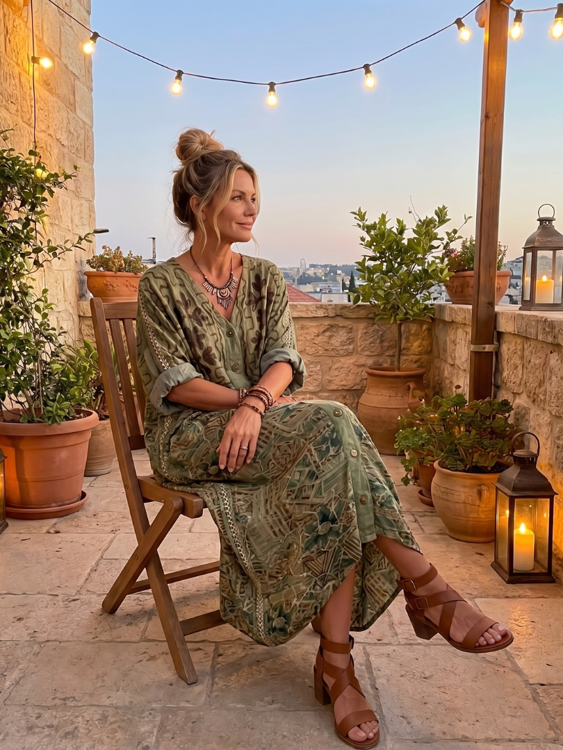 Christine - Oversized Midi Dress with Buttons and Pockets