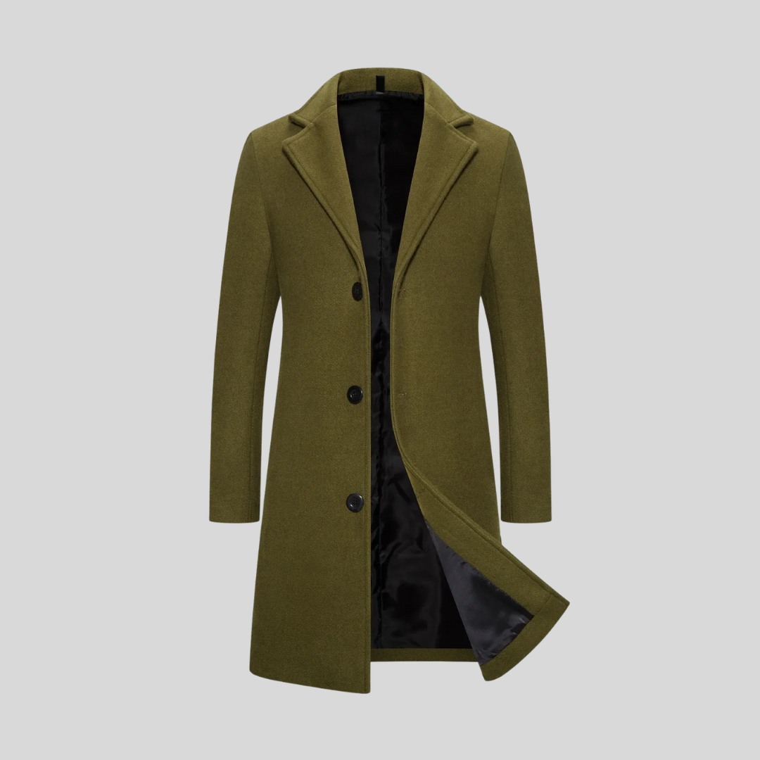 Rhys – Long Wool Coat