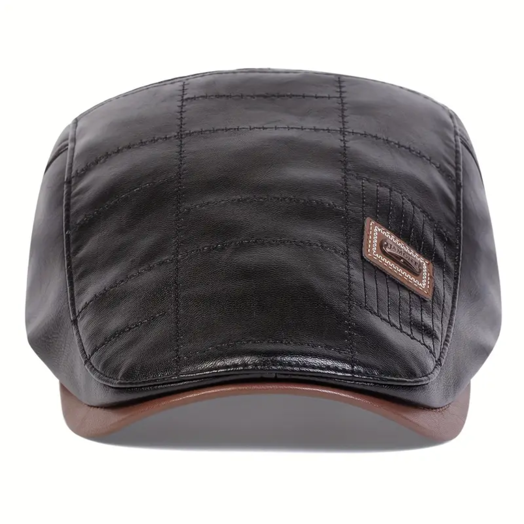 Thomas – Heritage Leather Flat Cap