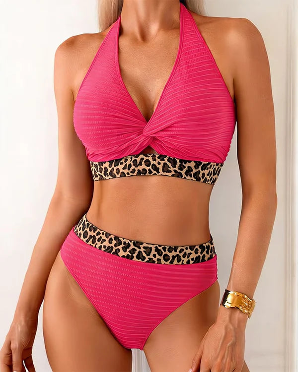 Lara - High-Waisted Leopard Print Bikini
