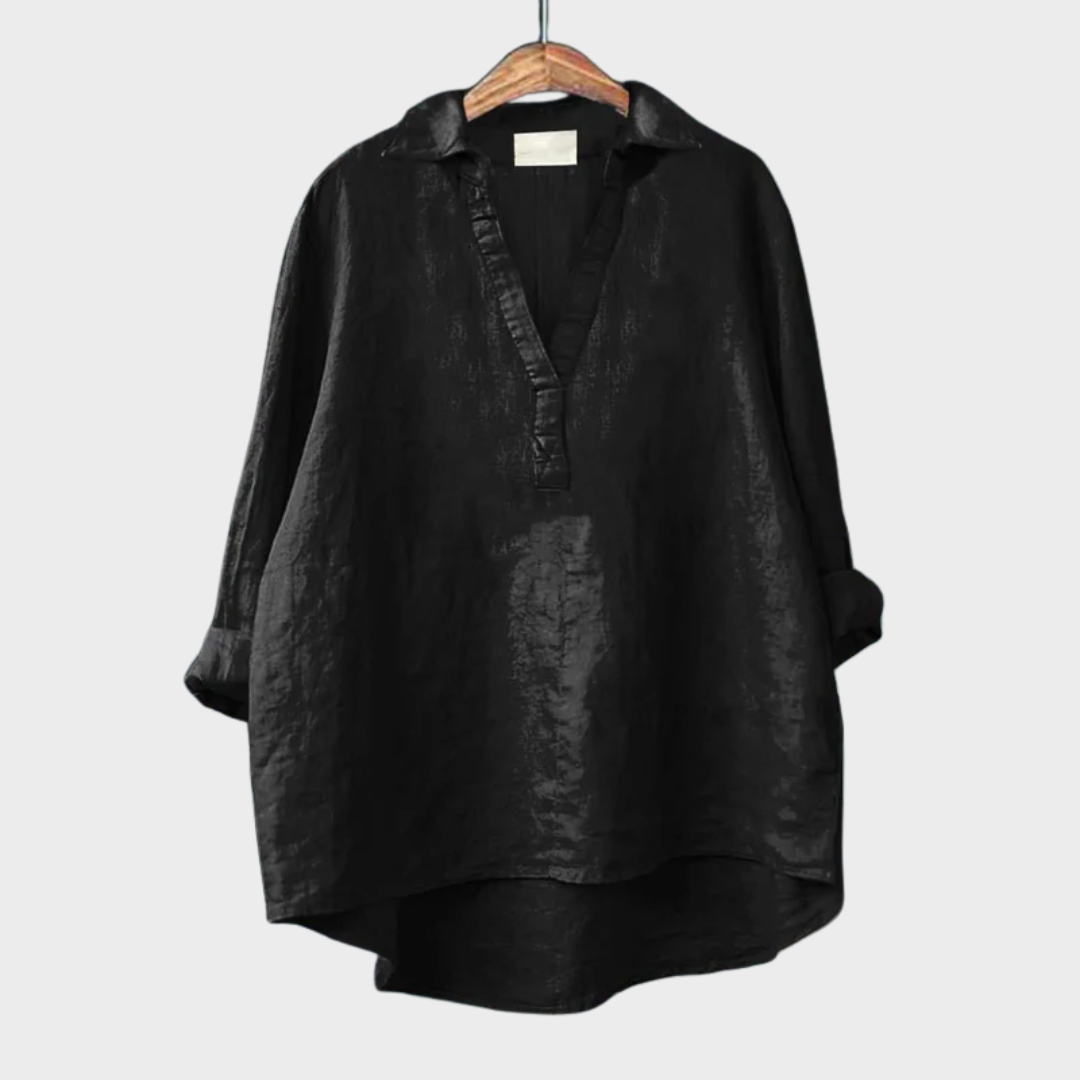 Galatea - Elegant Linen Summer Blouse