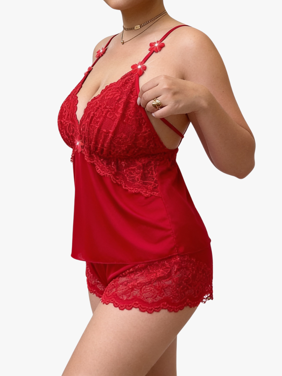 Poppy – Lace Cami and Shorts Night Set