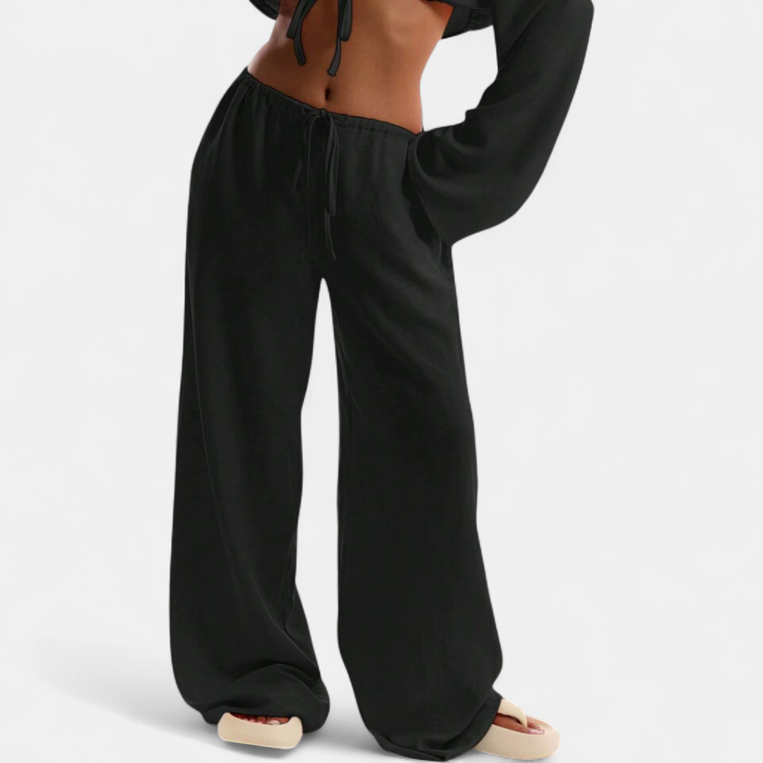 Mila – Relaxed Wide Leg Casual Trousers