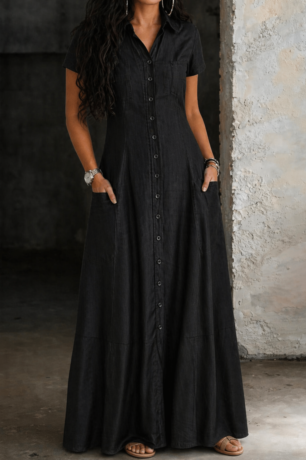 Dovie - Long Denim Dress