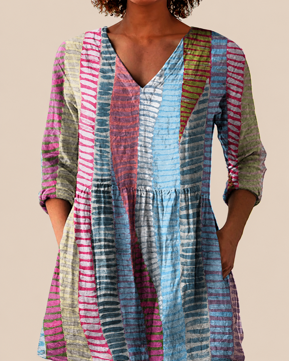 Belinda – Long Blouse with Statement Pattern