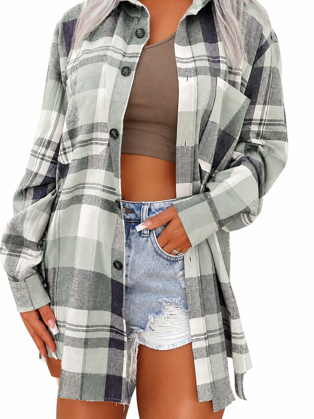 Colette – Long Sleeve Gingham Summer Shirt
