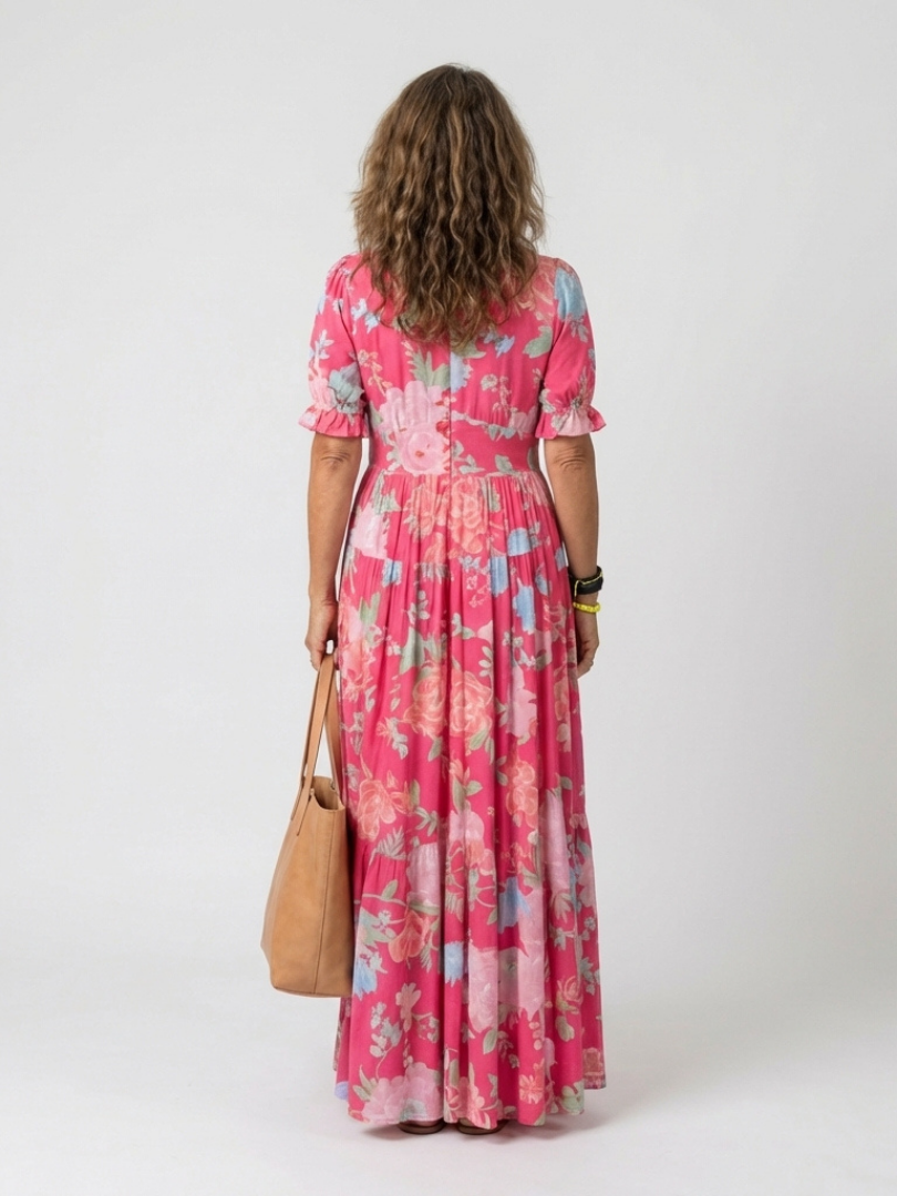 Frankie – Sleeveless V-Neck Floral Midi Dress