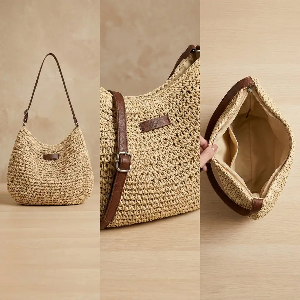 Avielle – Straw Crossbody Handbag