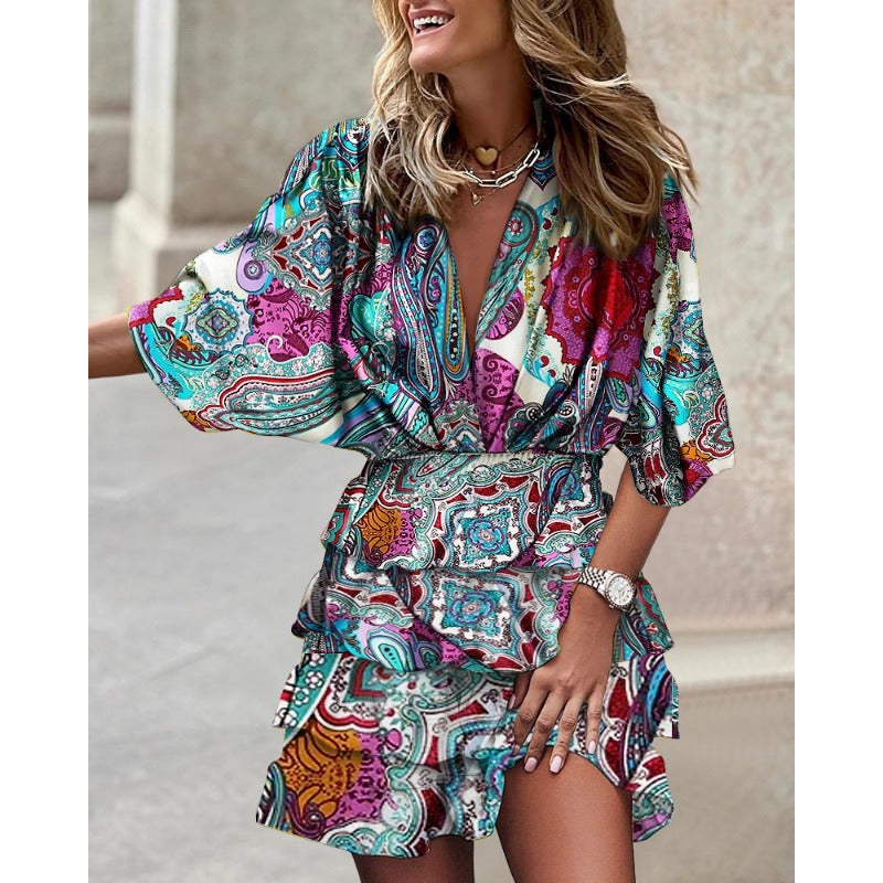 Margaret - Floral Midi Dress