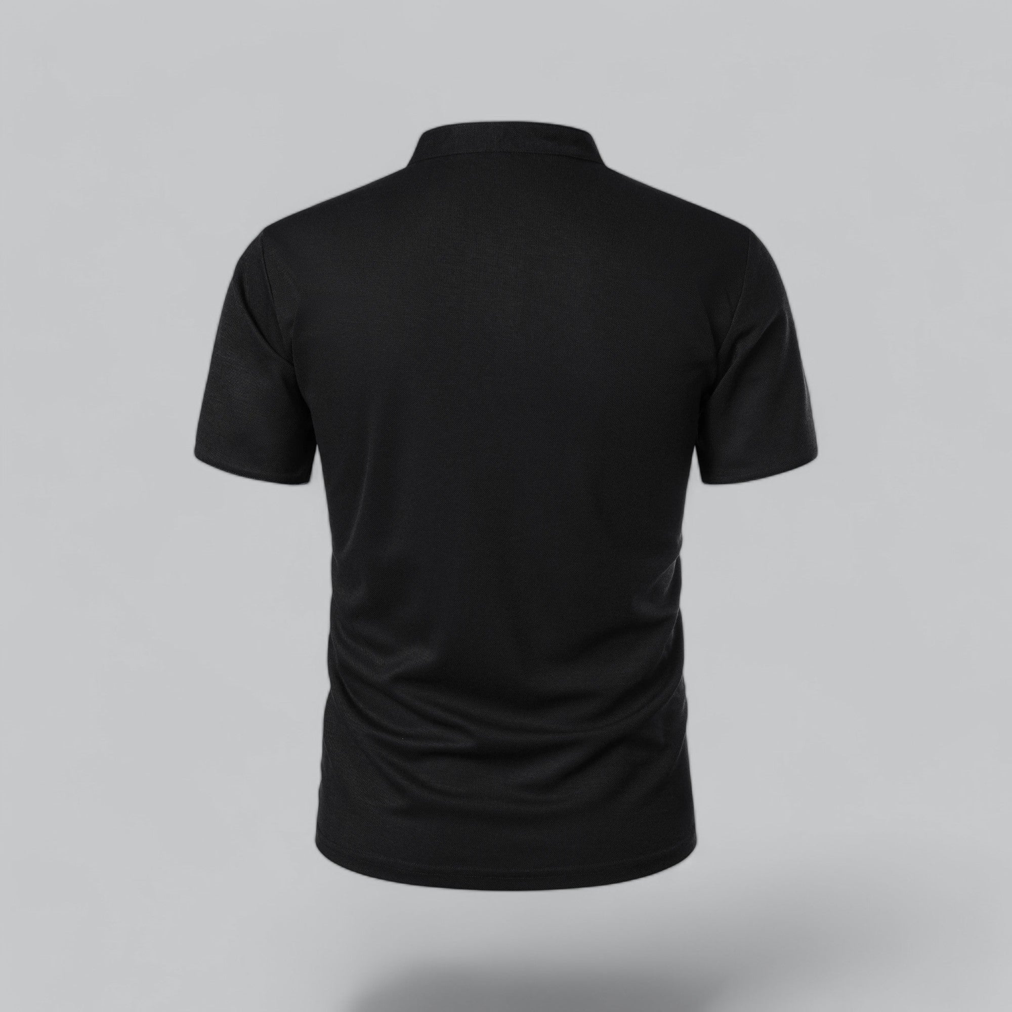 Alastair - Collarless Polo Shirt