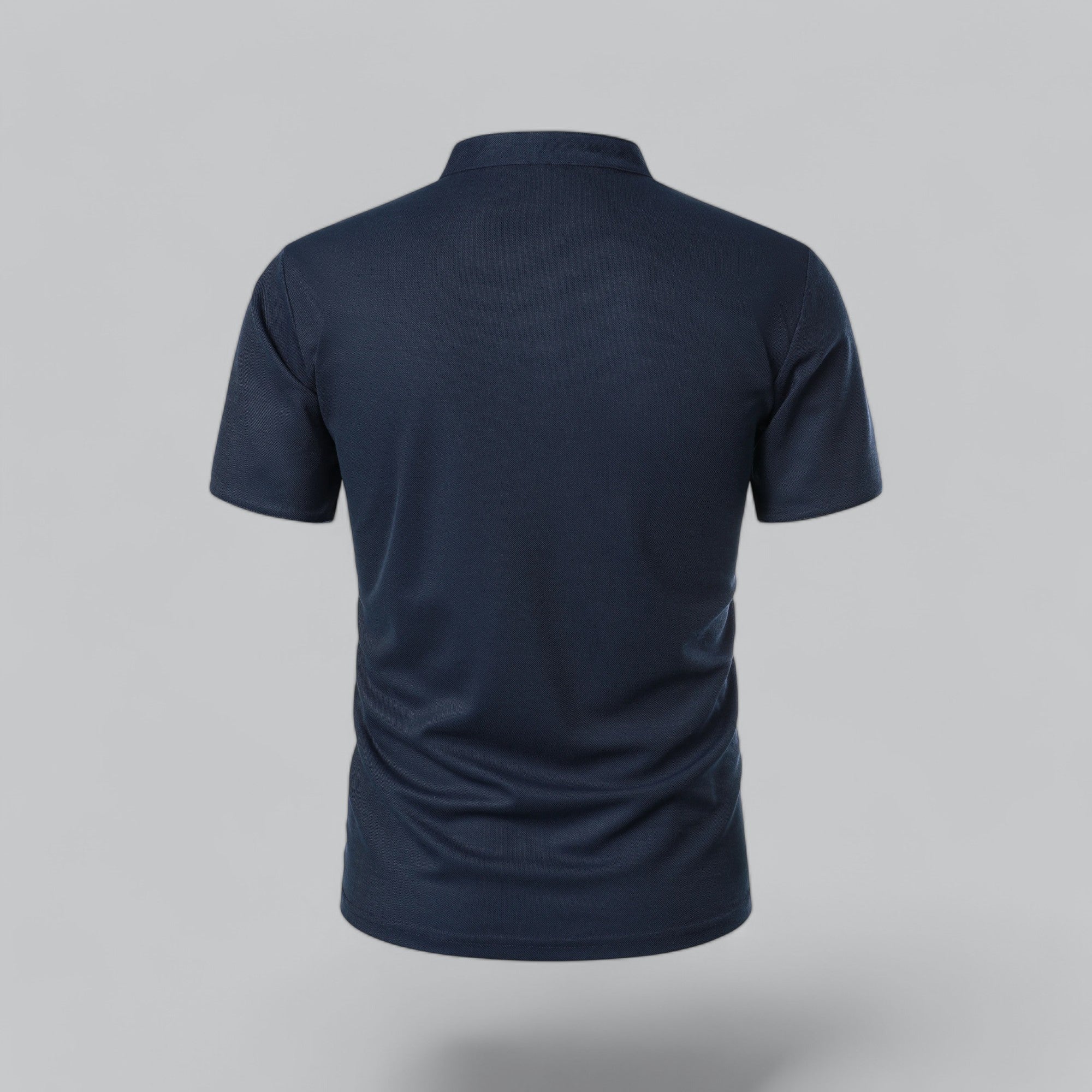Alastair - Collarless Polo Shirt