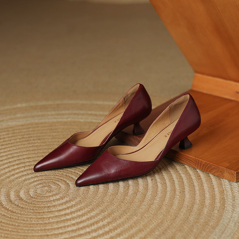 Nellie - Elegant Leather Heels
