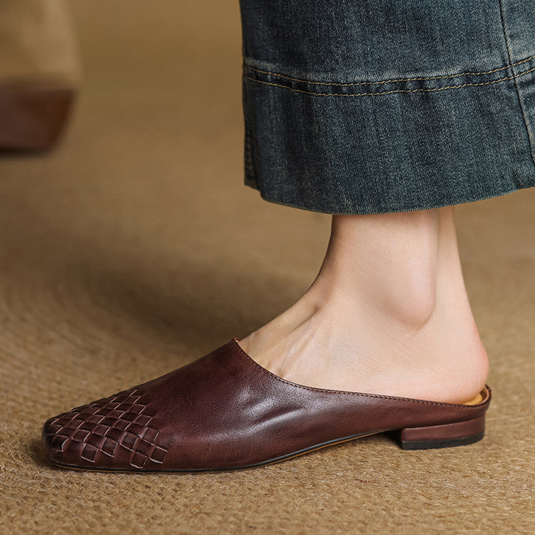 Paige – Leather Slip-On Mules
