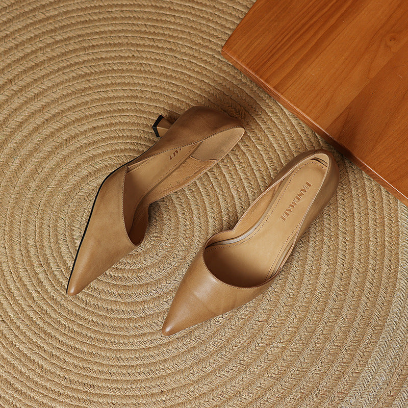 Nellie - Elegant Leather Heels