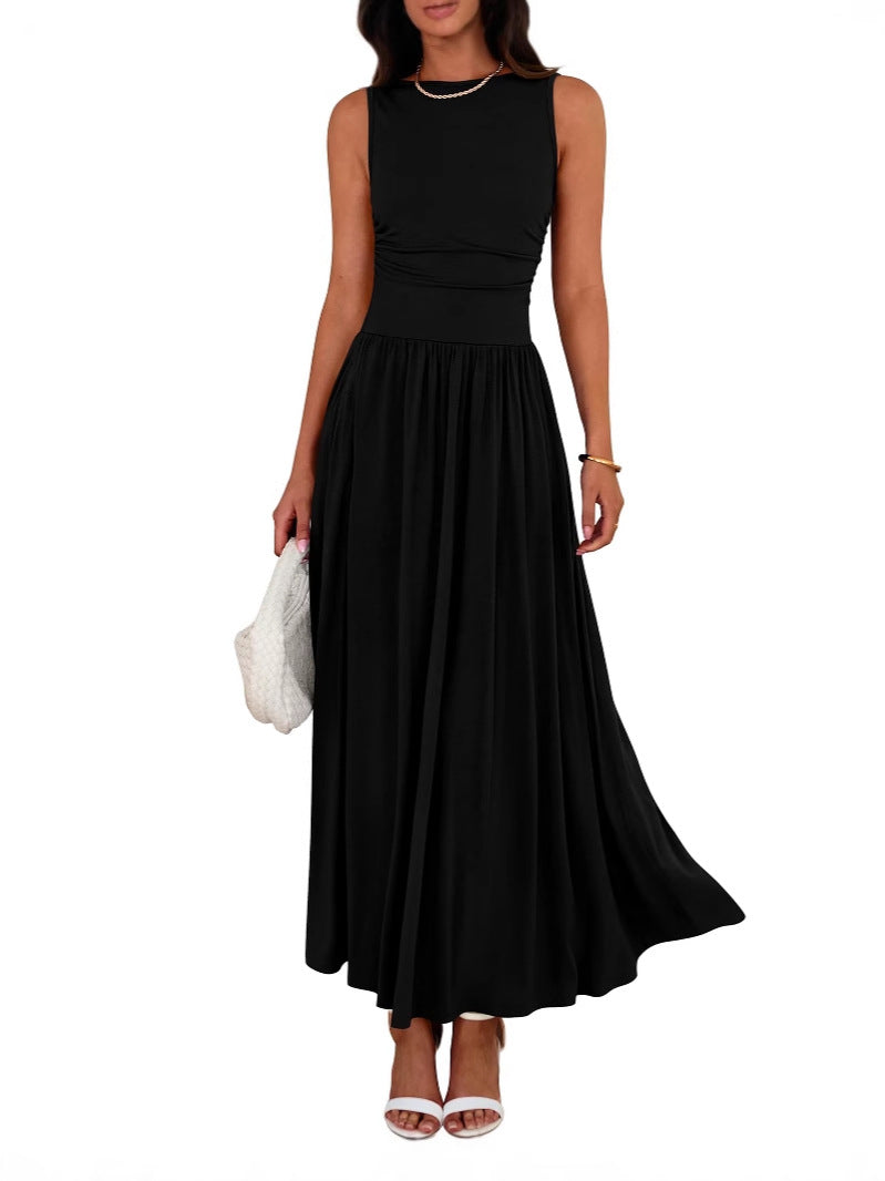 Marlowe – Chic Sleeveless Ruched Maxi Dress