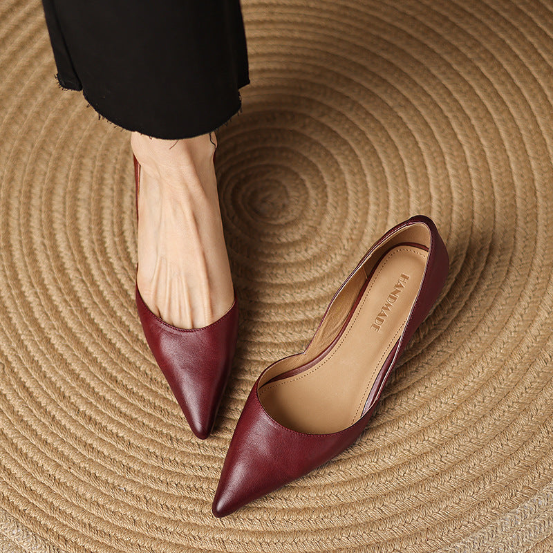 Nellie - Elegant Leather Heels