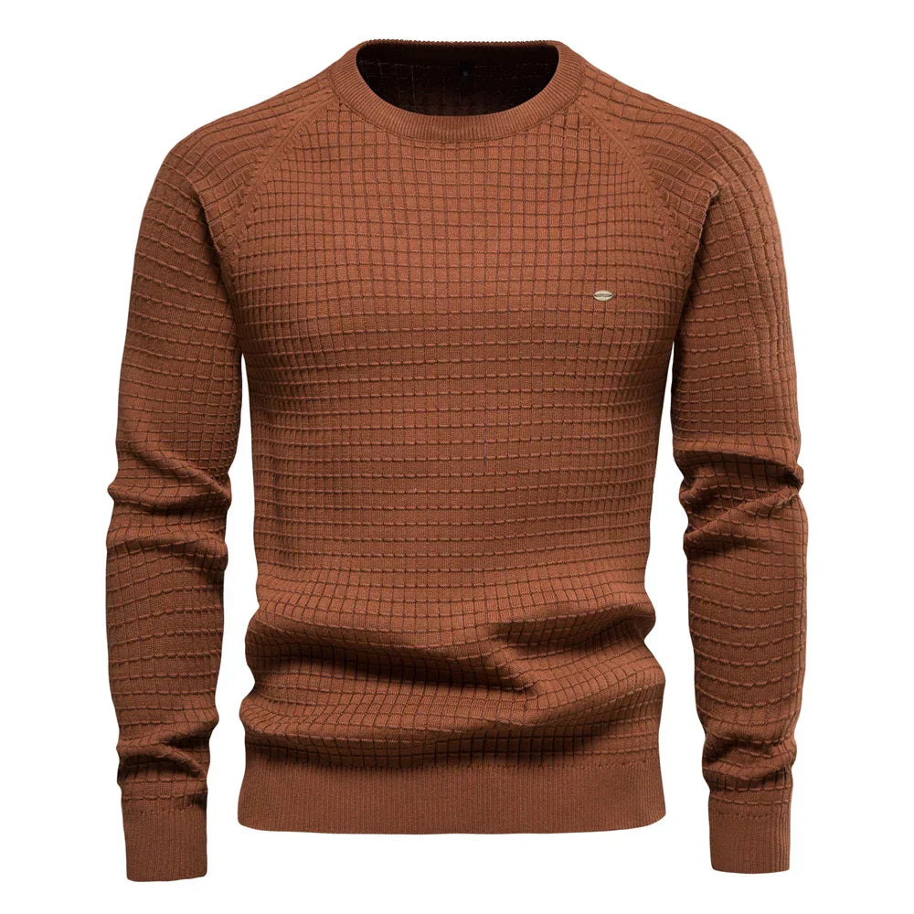 Thomas - Men's Sweater with Diamond Pattern