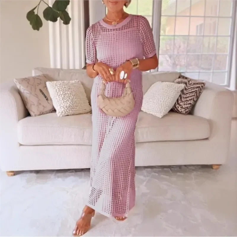 Caitlin - Crochet Lace Dress and Cover-Up Set