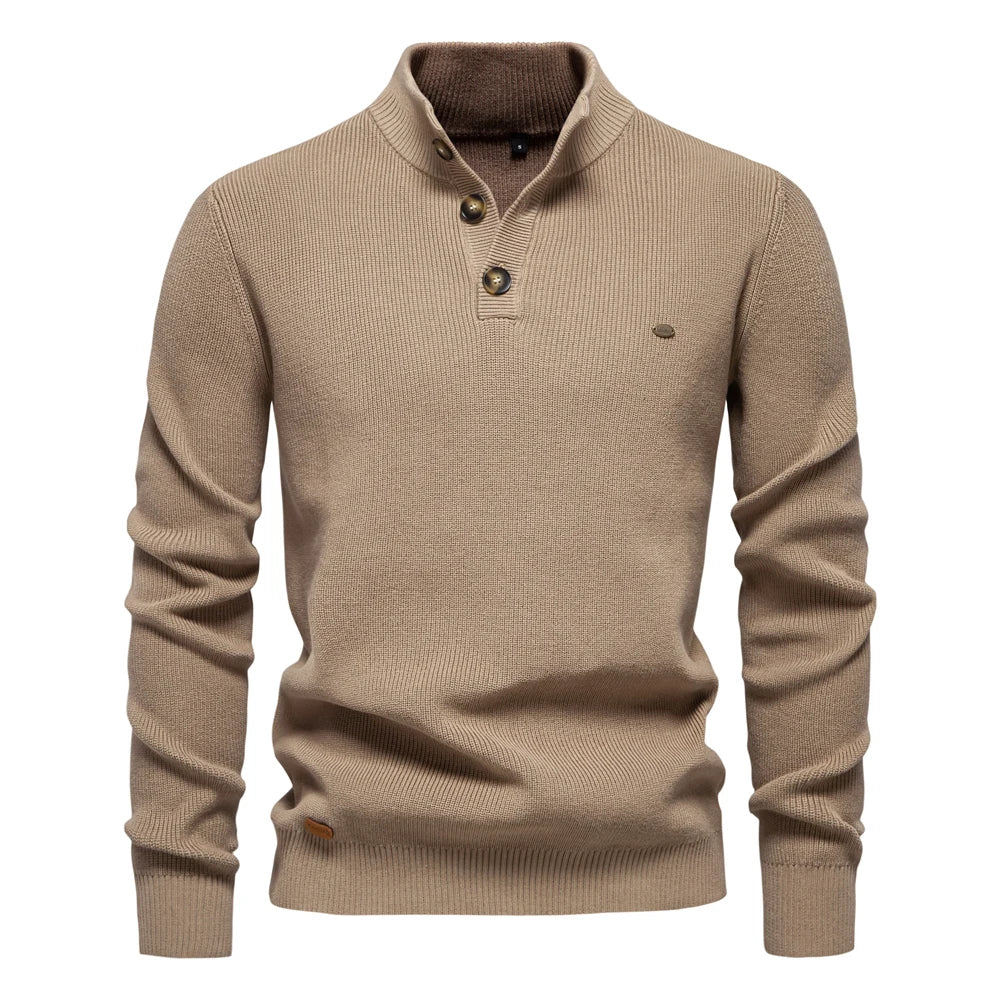 James - Men's Button-Down Sweater