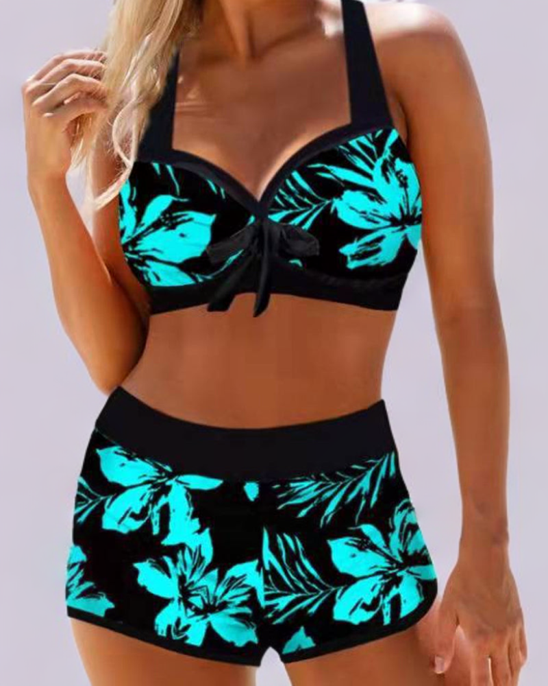 Jessamine - High-Waisted Swimsuit with Floral Print