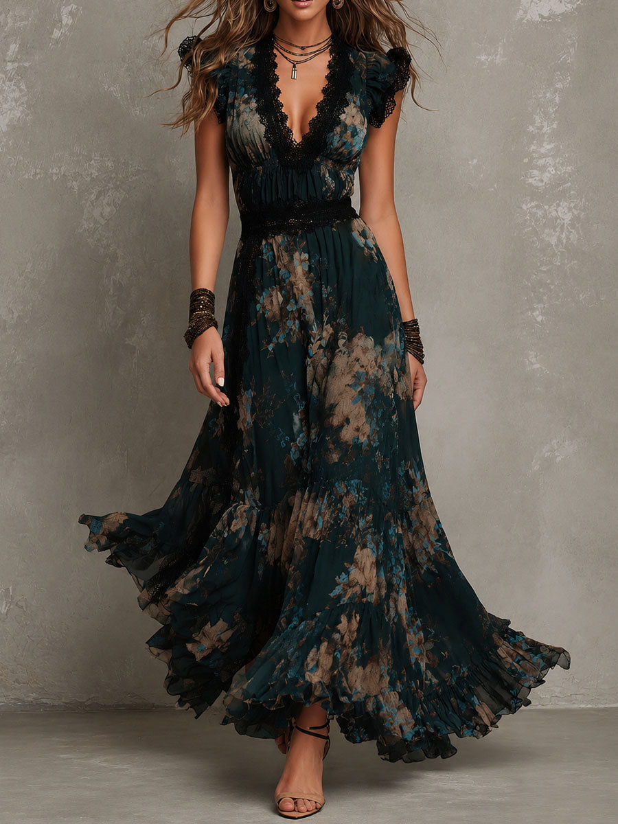 Petra – Floral Tiered Maxi Dress
