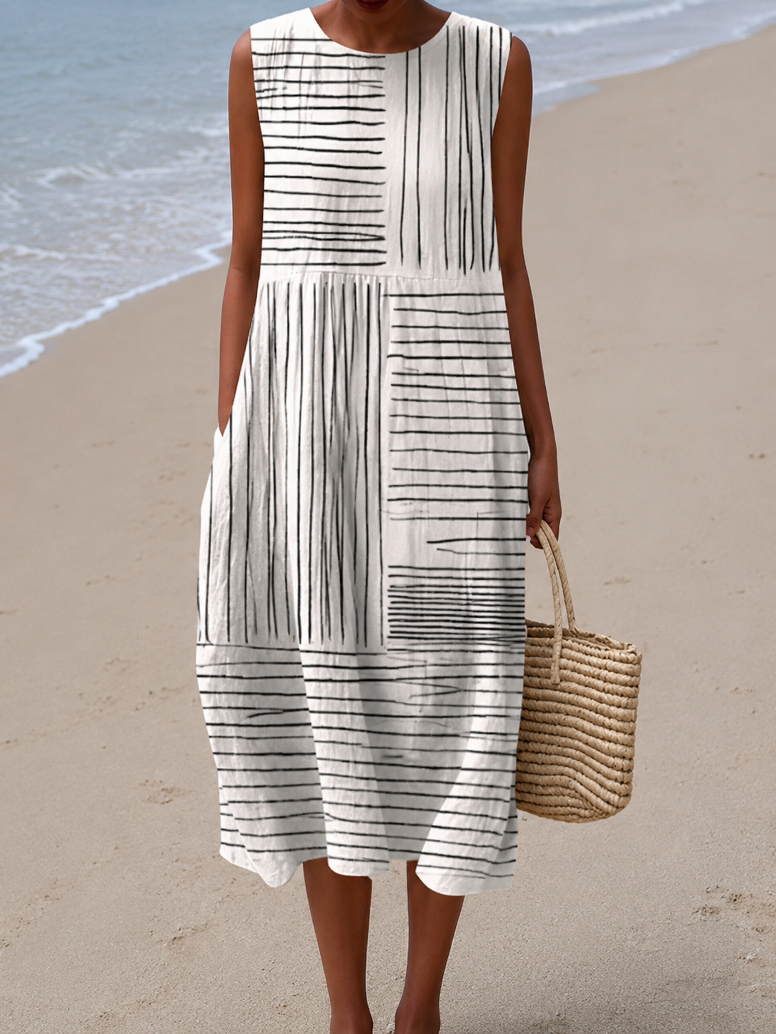 Sandra - Printed Midi Dress