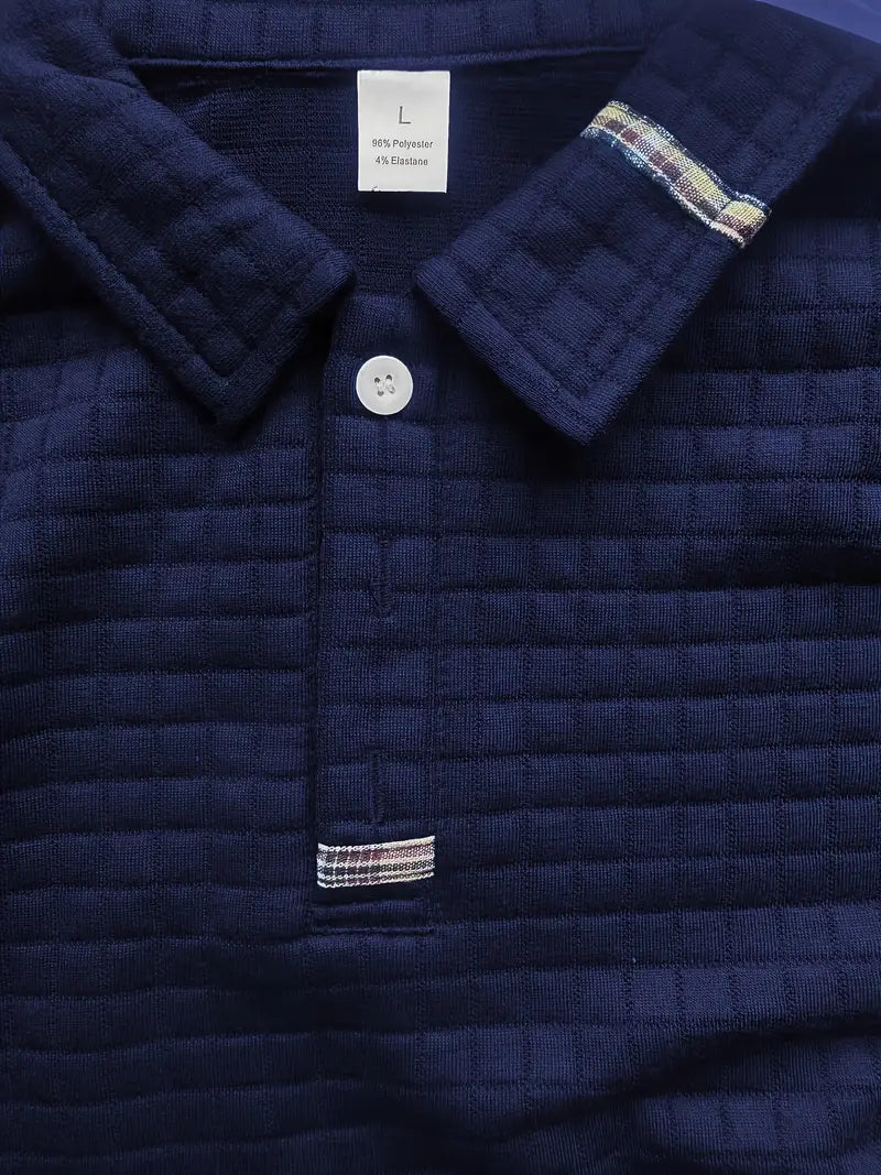 Gabriel – Textured Polo Shirt with Breathable Warm Fabric