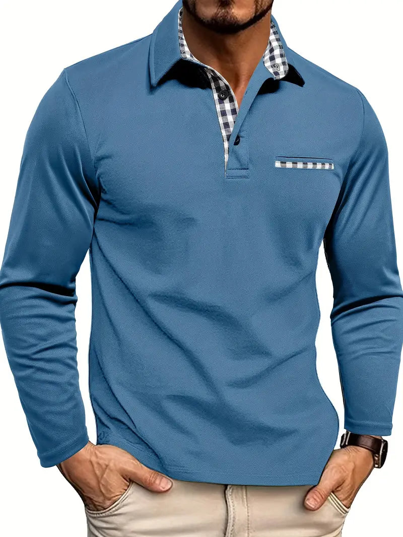 Freddie – Long-sleeved tailored polo shirt