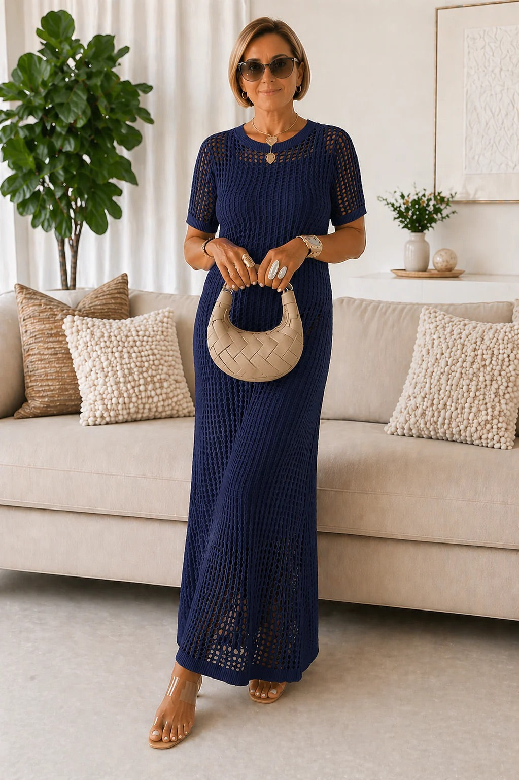 Caitlin - Cut-Out Long Maxi Dress + Free Inner Dress