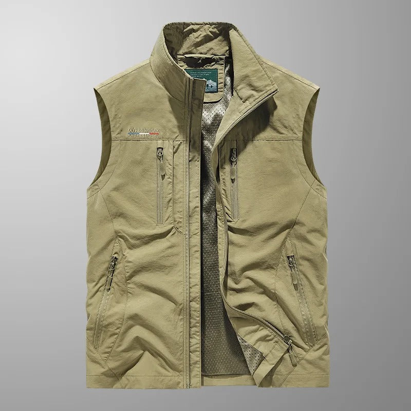 Vincent - Multi-Pocket Breathable Outdoor Cargo Gilet