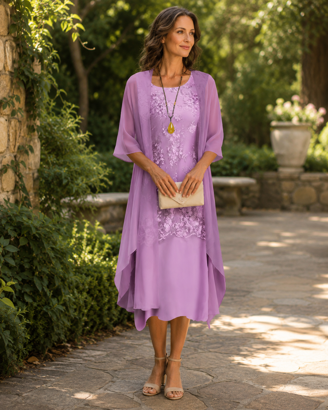 Tasha – Elegant Two-Piece Chiffon Dress