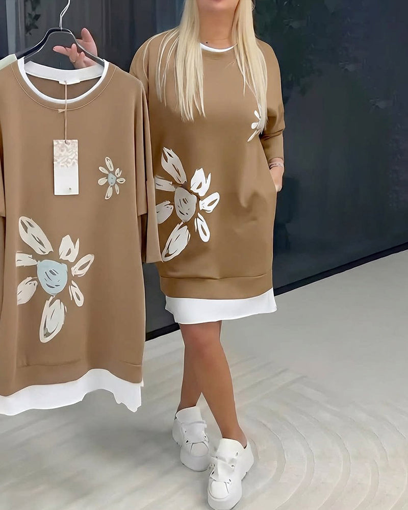 Celandine - Casual Cotton Knee-Length Dress